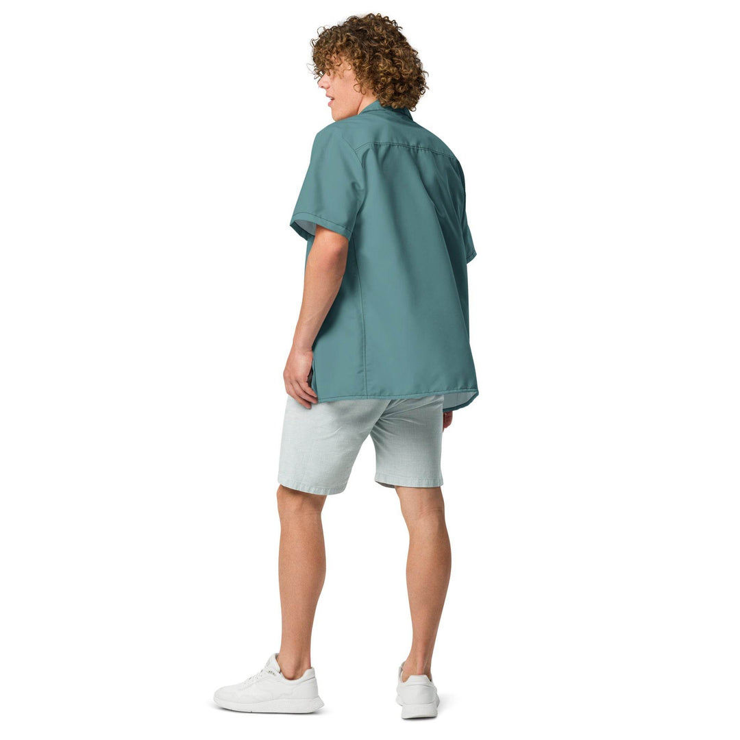 Labelless Ocean Green Button Down Camp Shirt - One Revolver Surfboards