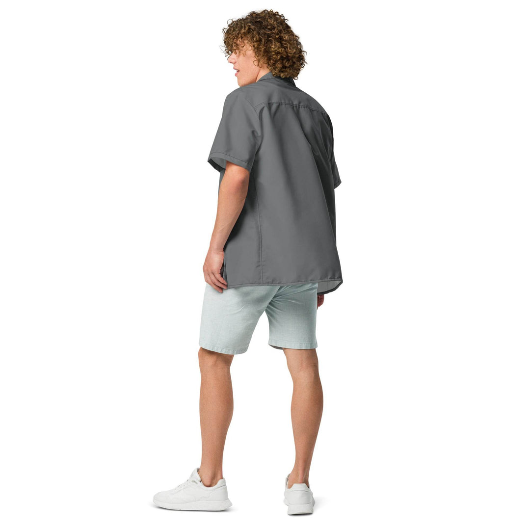 Labelless Shadow Grey Button Down Camp Shirt - One Revolver Surfboards