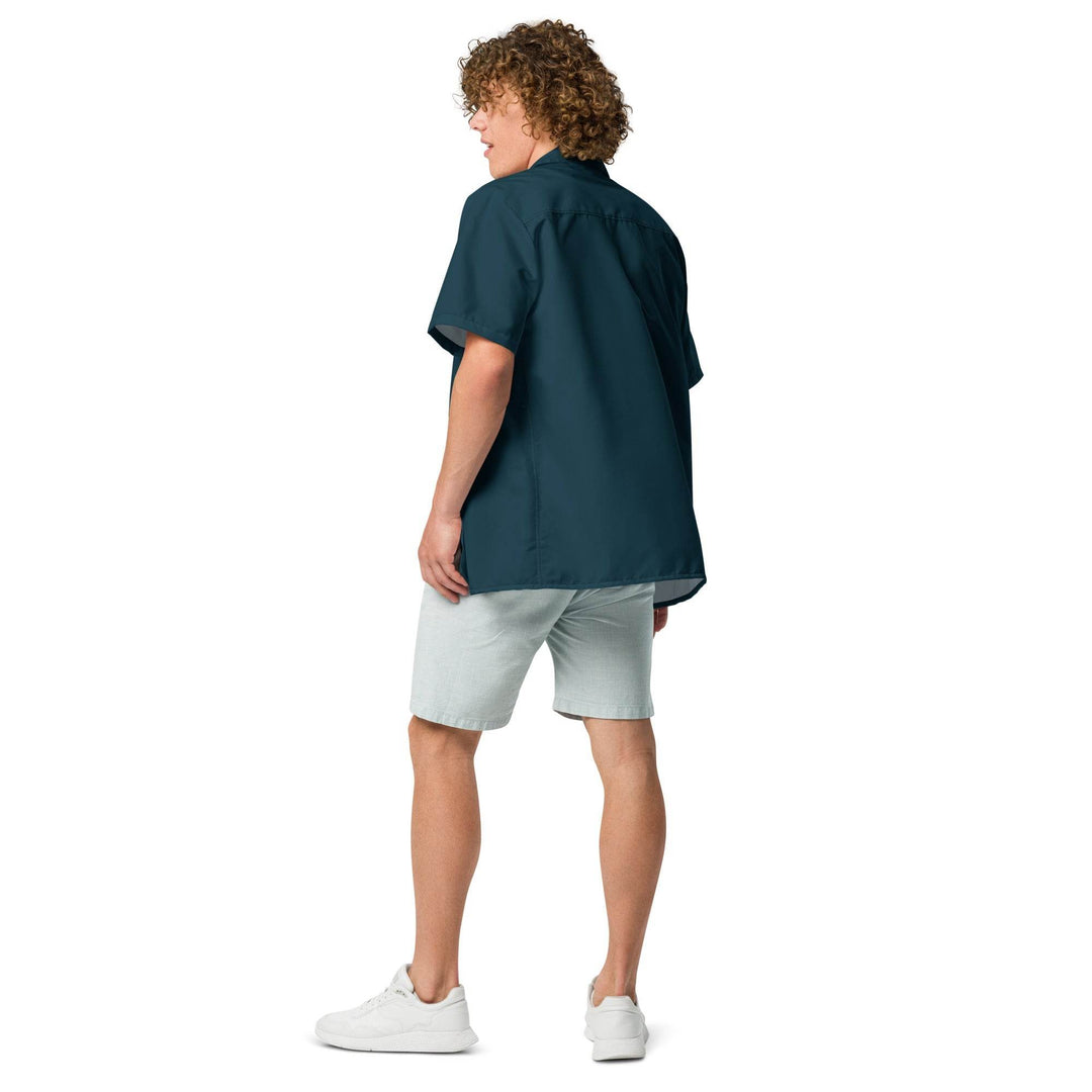 Labelless Dark Seas Blue Button Down Camp Shirt - One Revolver Surfboards