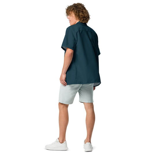 Labelless Dark Seas Blue Button Down Camp Shirt - One Revolver Surfboards