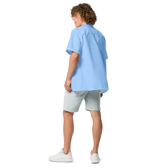 Labelless Island Sky Blue Button Down Camp Shirt - One Revolver Surfboards