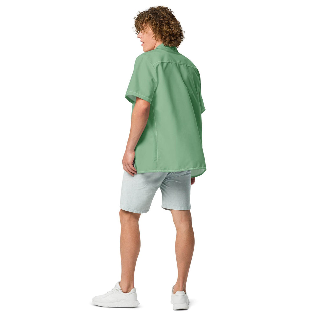 Labelless Palm Green Button Down Camp Shirt - One Revolver Surfboards