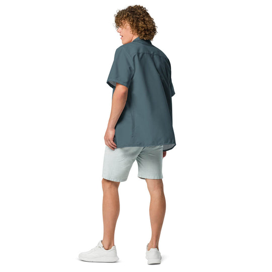 Labelless Stormy Squall Blue Button Down Camp Shirt - One Revolver Surfboards