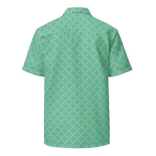 Palm Frond Prism Button Down Hawaiian Shirt - One Revolver Surfboards