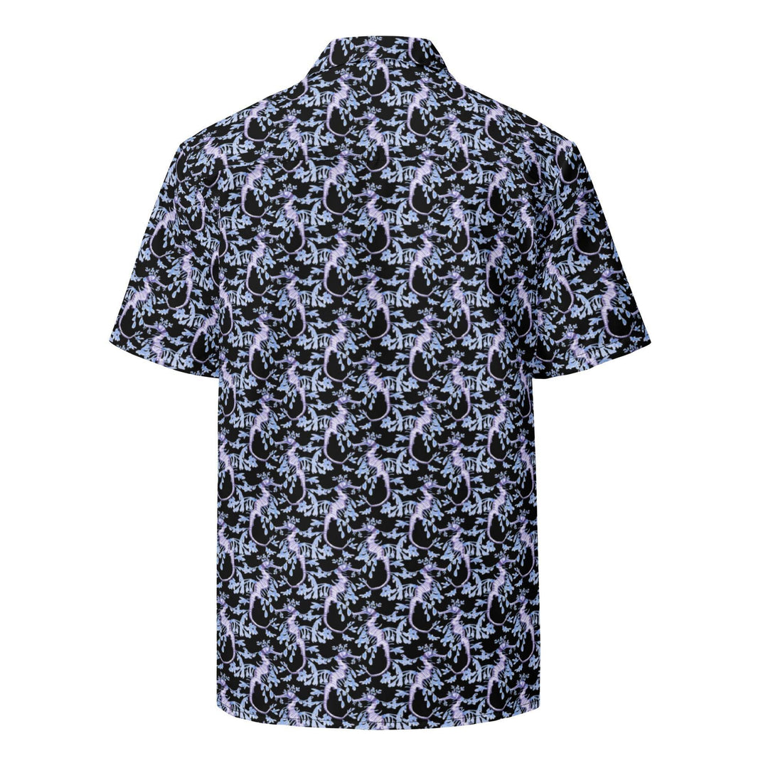 Dark Tide Tropical Black Hawaiian Shirt – Summer Ocean Button-Down - One Revolver Surfboards