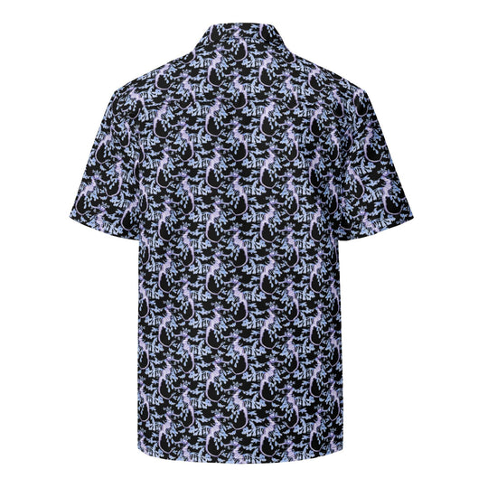 Dark Tide Tropical Black Hawaiian Shirt – Summer Ocean Button-Down - One Revolver Surfboards