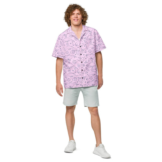 Pink Whale Pod Pattern Hawaiian Shirt – IslandLux Vacation Collection - One Revolver Surfboards