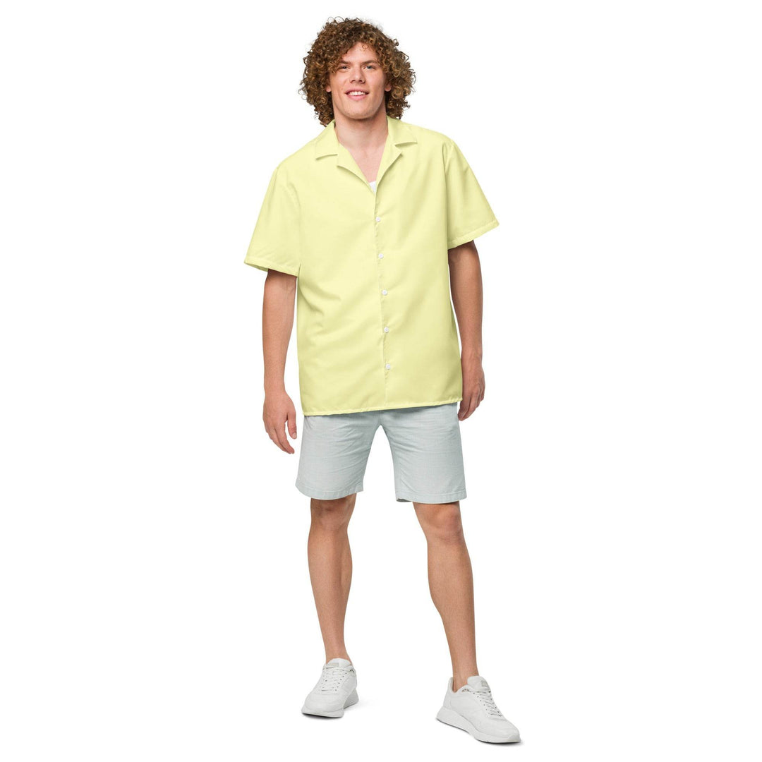 Labelless Butter Yellow Button Down Camp Shirt - One Revolver Surfboards