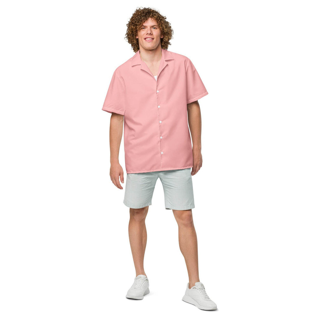 Labelless Coral Pink Button Down Camp Shirt - One Revolver Surfboards