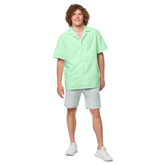 Labelless Mint Green Button Down Camp Shirt - One Revolver Surfboards