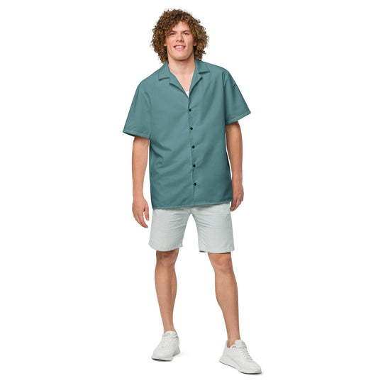 Labelless Ocean Green Button Down Camp Shirt - One Revolver Surfboards