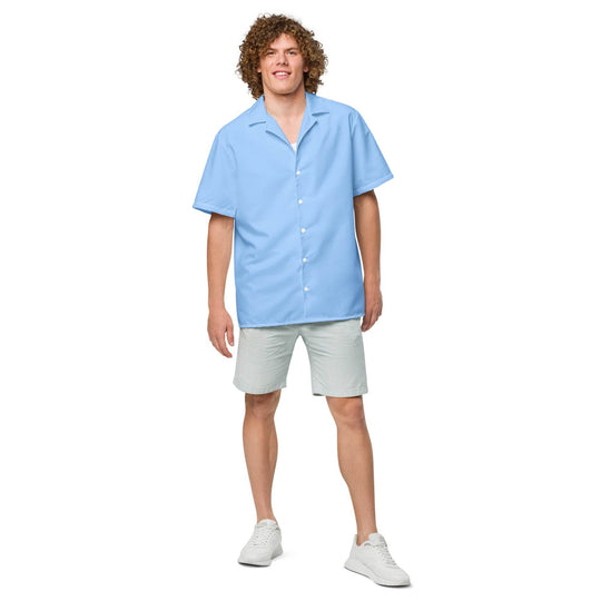 Labelless Island Sky Blue Button Down Camp Shirt - One Revolver Surfboards
