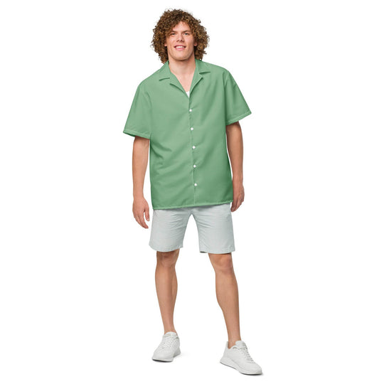 Labelless Palm Green Button Down Camp Shirt - One Revolver Surfboards