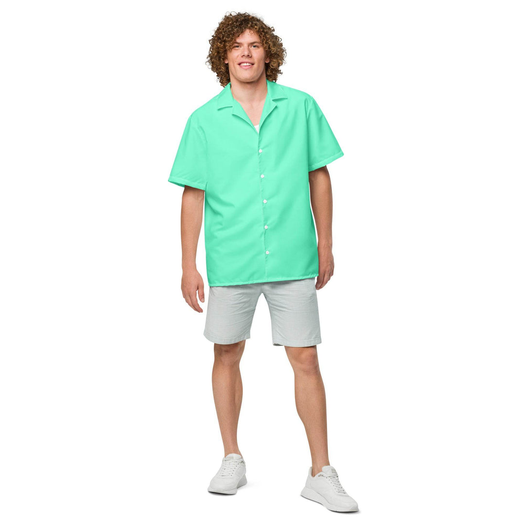 Labelless Aqua Sky Button Down Camp Shirt - One Revolver Surfboards