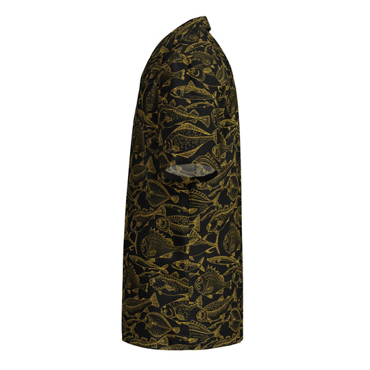 Sea of Gold Riches Button Down Hawaiian Shirt - Casual Beach Shirts - One Revolver Surfboards
