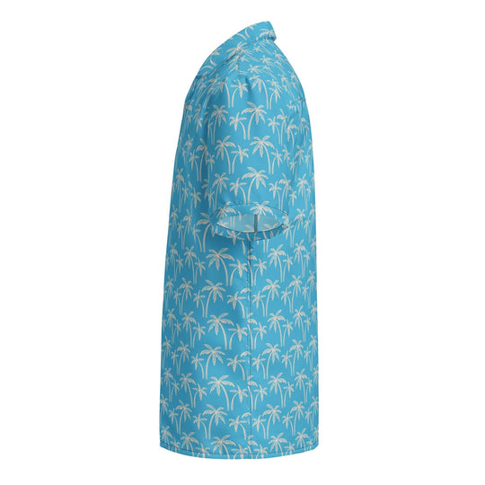 Palm Wave Oasis Button Down Hawaiian Shirt - One Revolver Surfboards