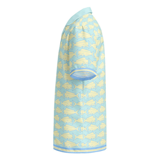 Mahi Mahi Madness Shirt – Performance Button Down Hawaiian Shirt for Men - One Revolver Surfboards