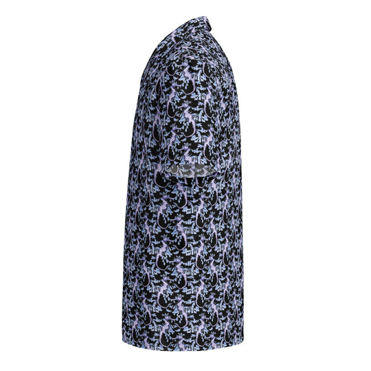 Dark Tide Tropical Black Hawaiian Shirt – Summer Ocean Button-Down - One Revolver Surfboards