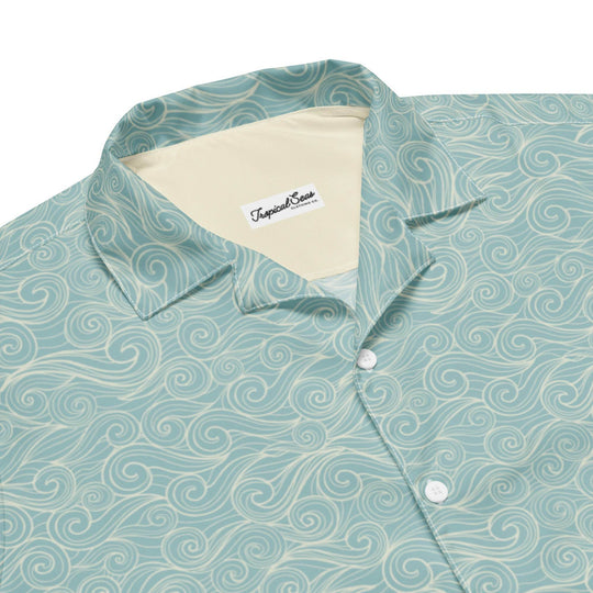 Salty Swirls Button Down Hawaiian Shirt - One Revolver Surfboards