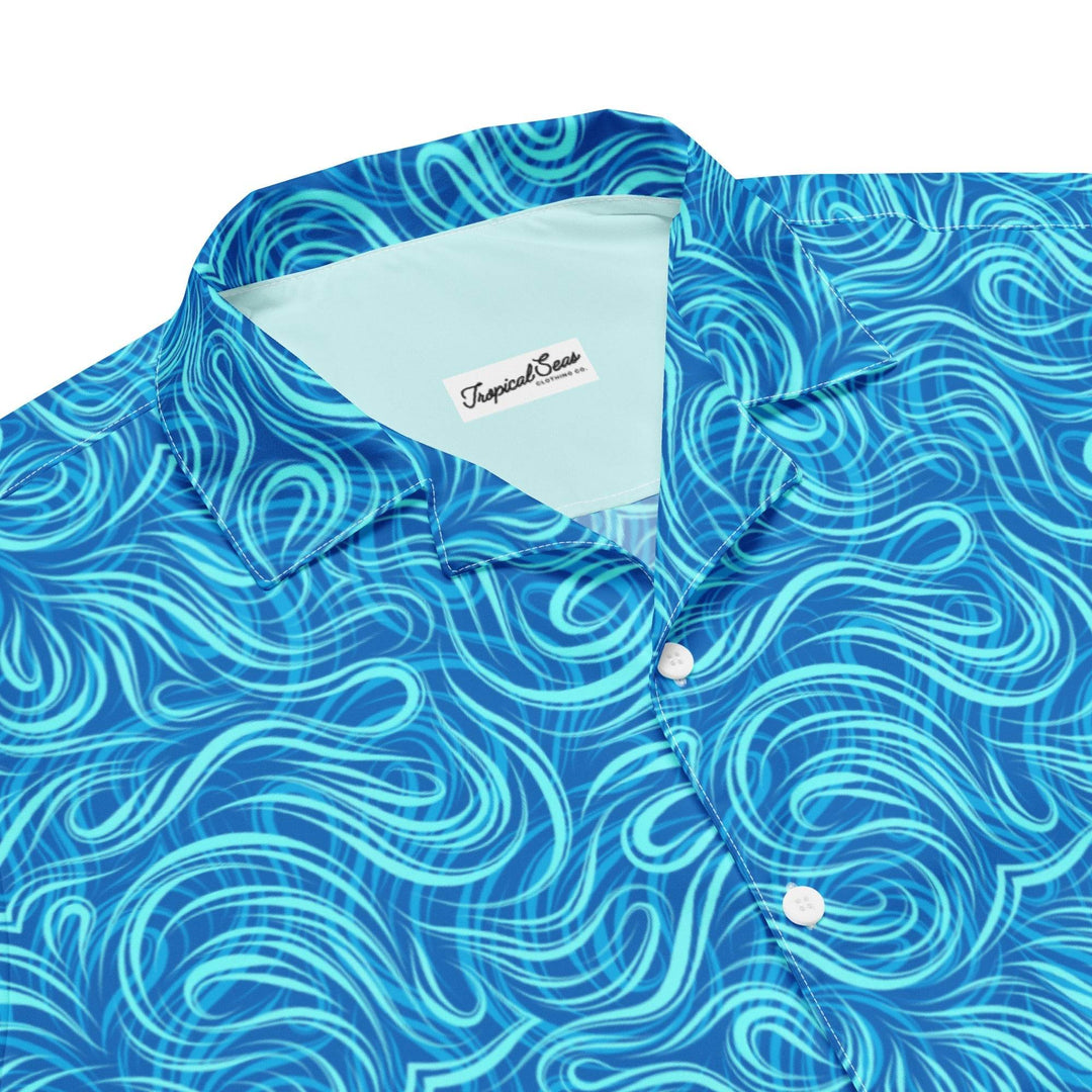 Tsunami Island Party Button Down Hawaiian Shirt - One Revolver Surfboards
