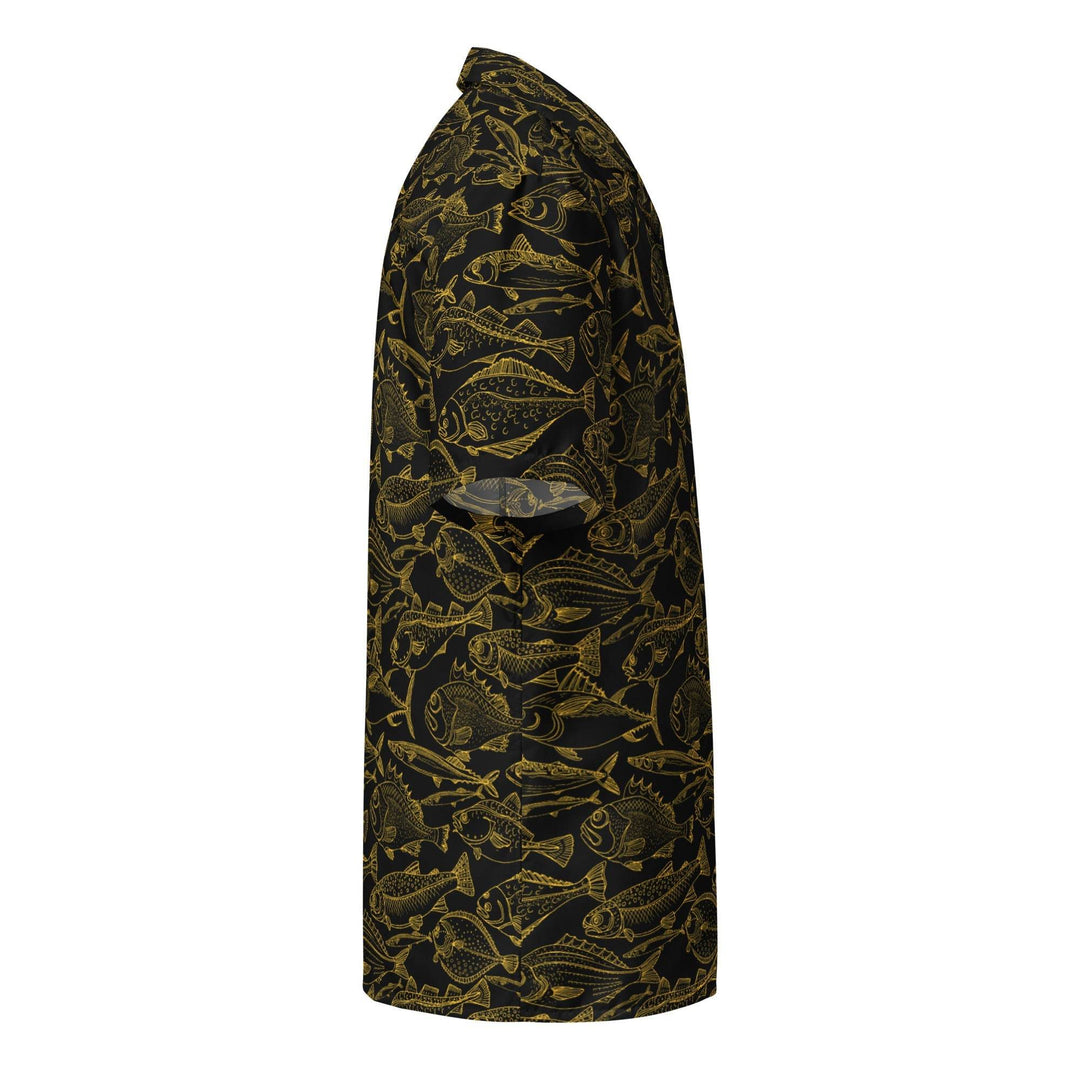 Sea of Gold Riches Button Down Hawaiian Shirt - Casual Beach Shirts - One Revolver Surfboards