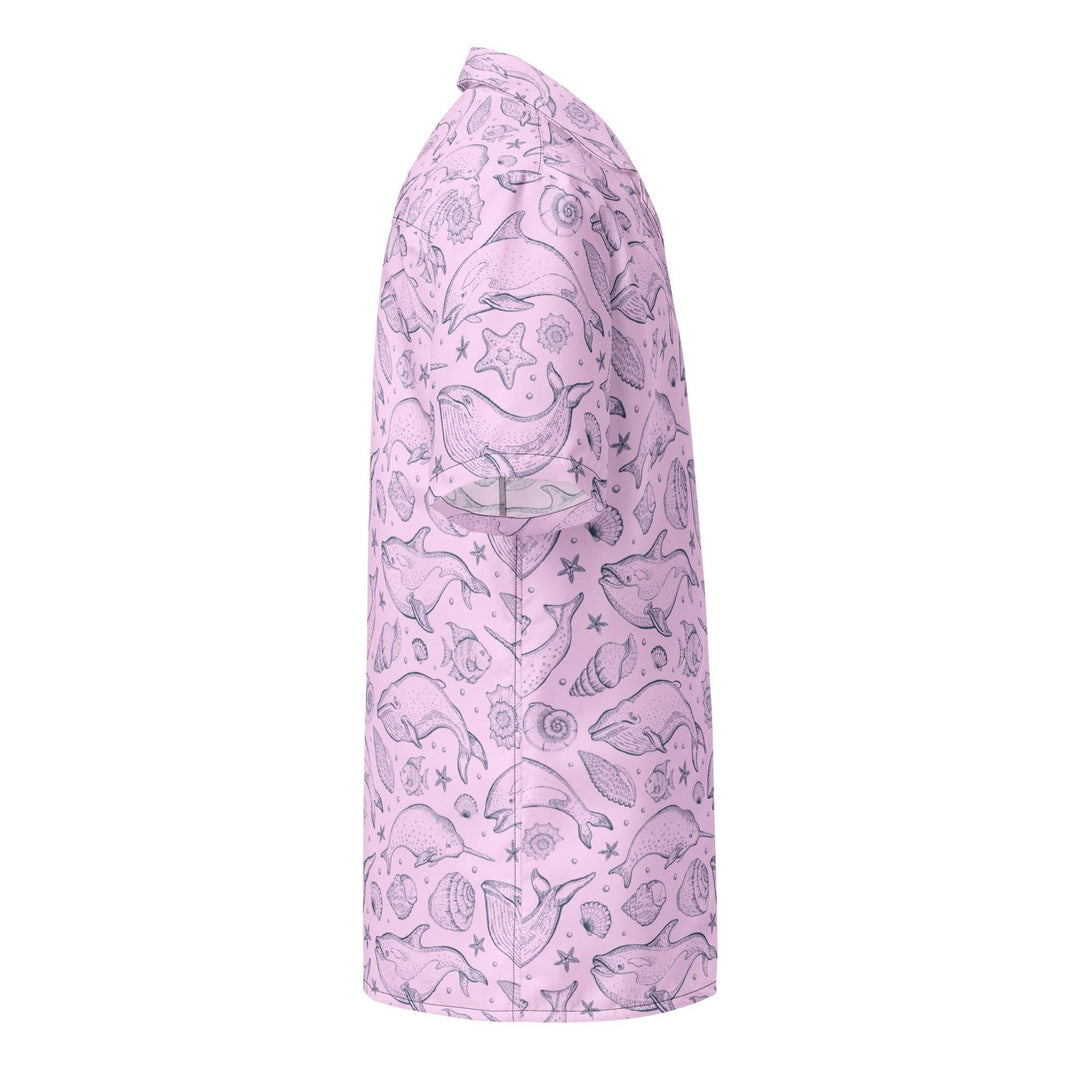 Pink Whale Pod Pattern Hawaiian Shirt – IslandLux Vacation Collection - One Revolver Surfboards