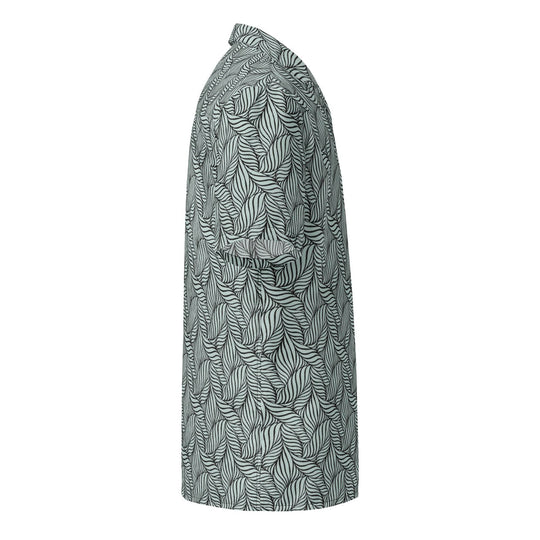 Grey Palm Button Down Hawaiian Shirt - One Revolver Surfboards