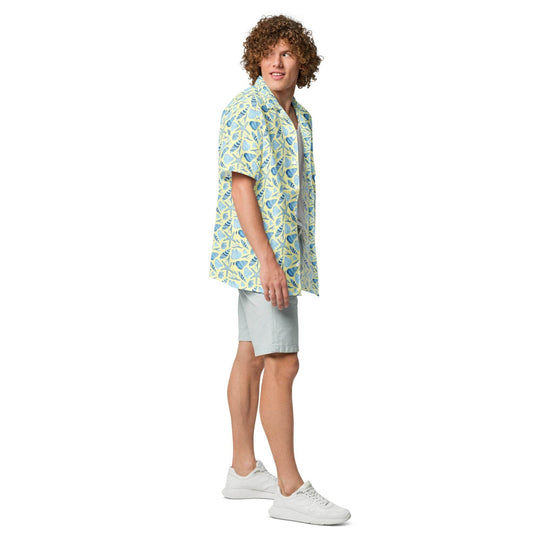 Sunny Shell Button Down Hawaiian Shirt - Hawaiian Shirts - One Revolver Surfboards