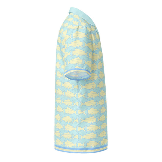 Mahi Mahi Madness Shirt – Performance Button Down Hawaiian Shirt for Men - One Revolver Surfboards