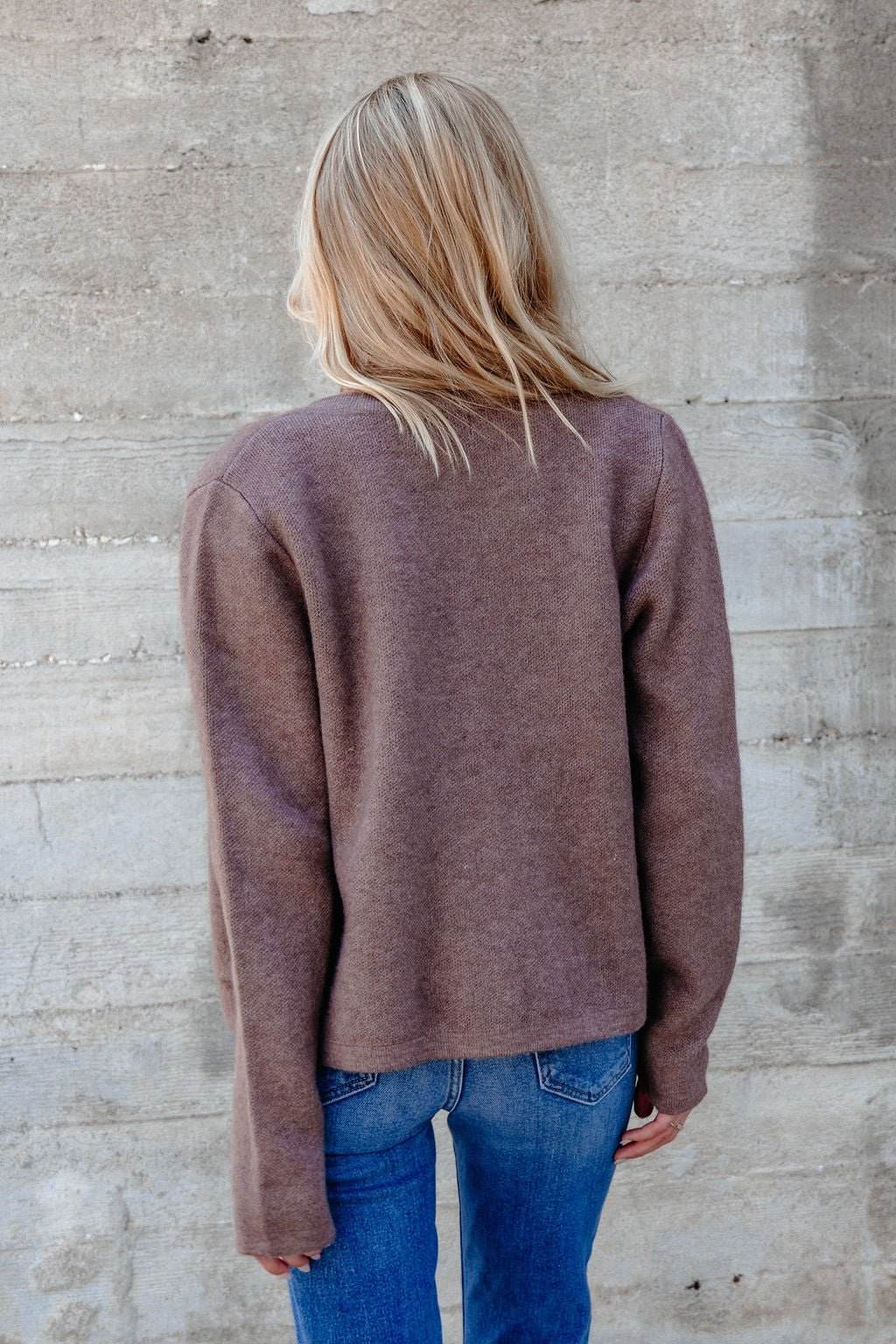 Autumn Button Front Sweater Cardigan - Brown - One Revolver Surfboards
