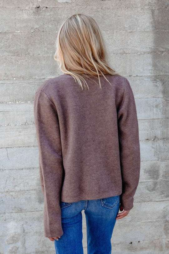 Autumn Button Front Sweater Cardigan - Brown - One Revolver Surfboards