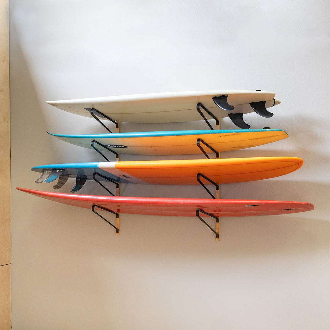 Avon Surfboard Wall Rack | 4 Levels - Wall Mounted - One Revolver Surfboards