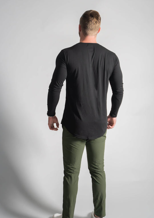 L/S Henley Curved Hem - One Revolver Surfboards