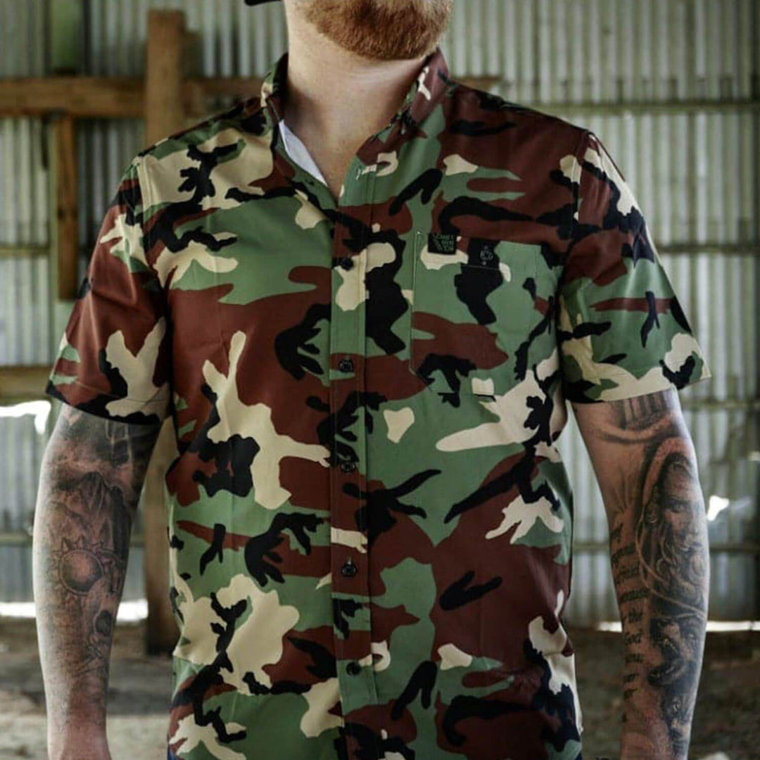 LIGHT WEIGHT BUTTON UP SHORT SLEEVE - One Revolver Surfboards