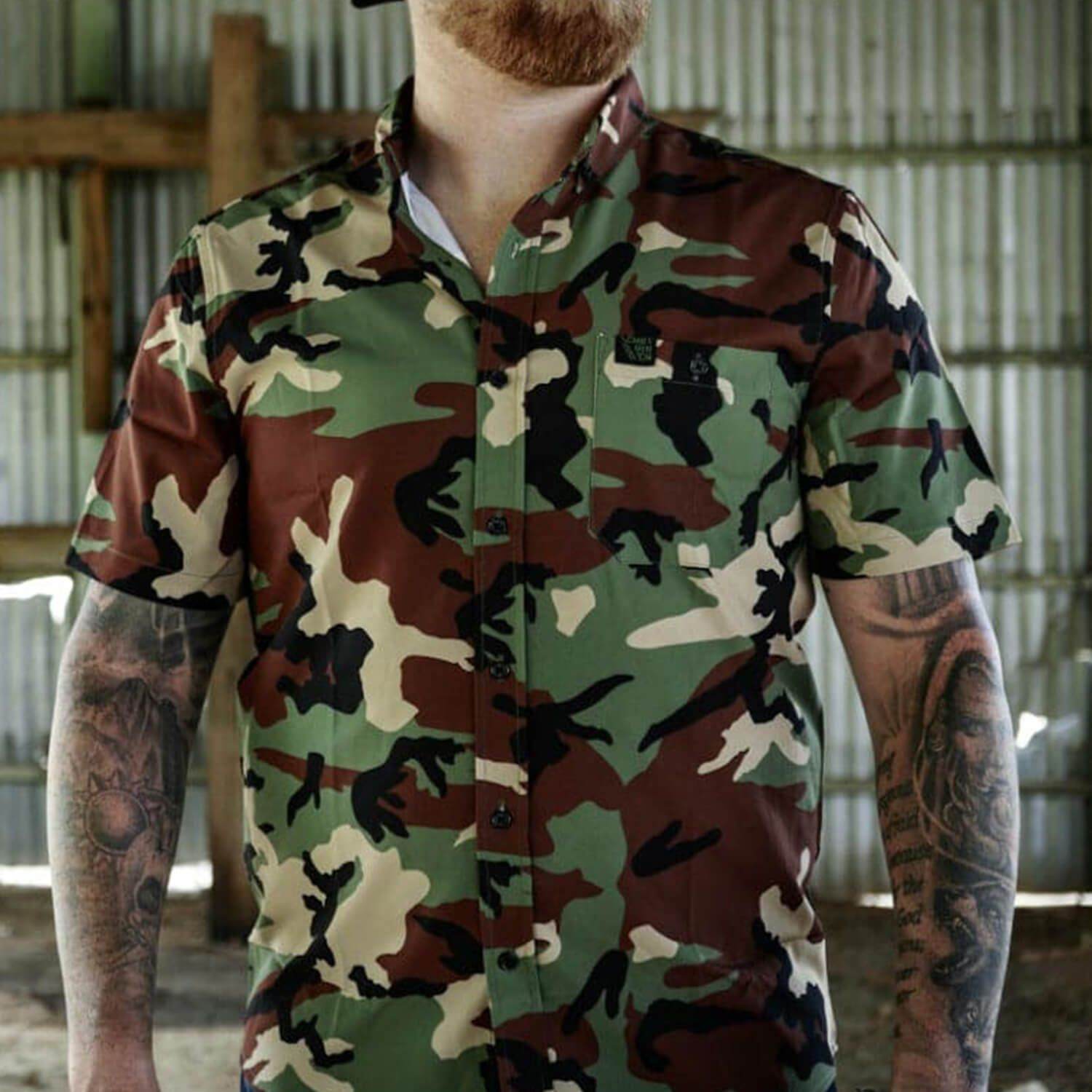 LIGHT WEIGHT BUTTON UP SHORT SLEEVE - One Revolver Surfboards