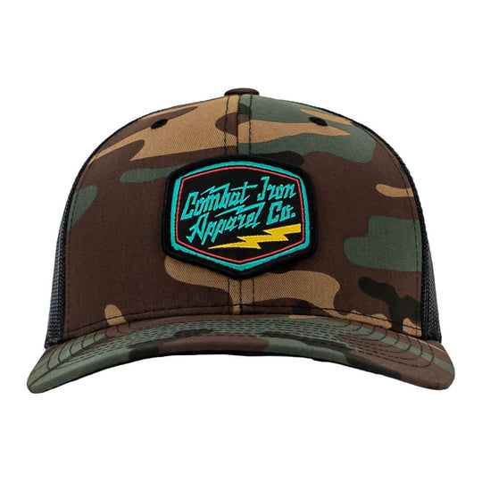 RETRO BRANDED COMBAT IRON PATCH SNAPBACK - One Revolver Surfboards