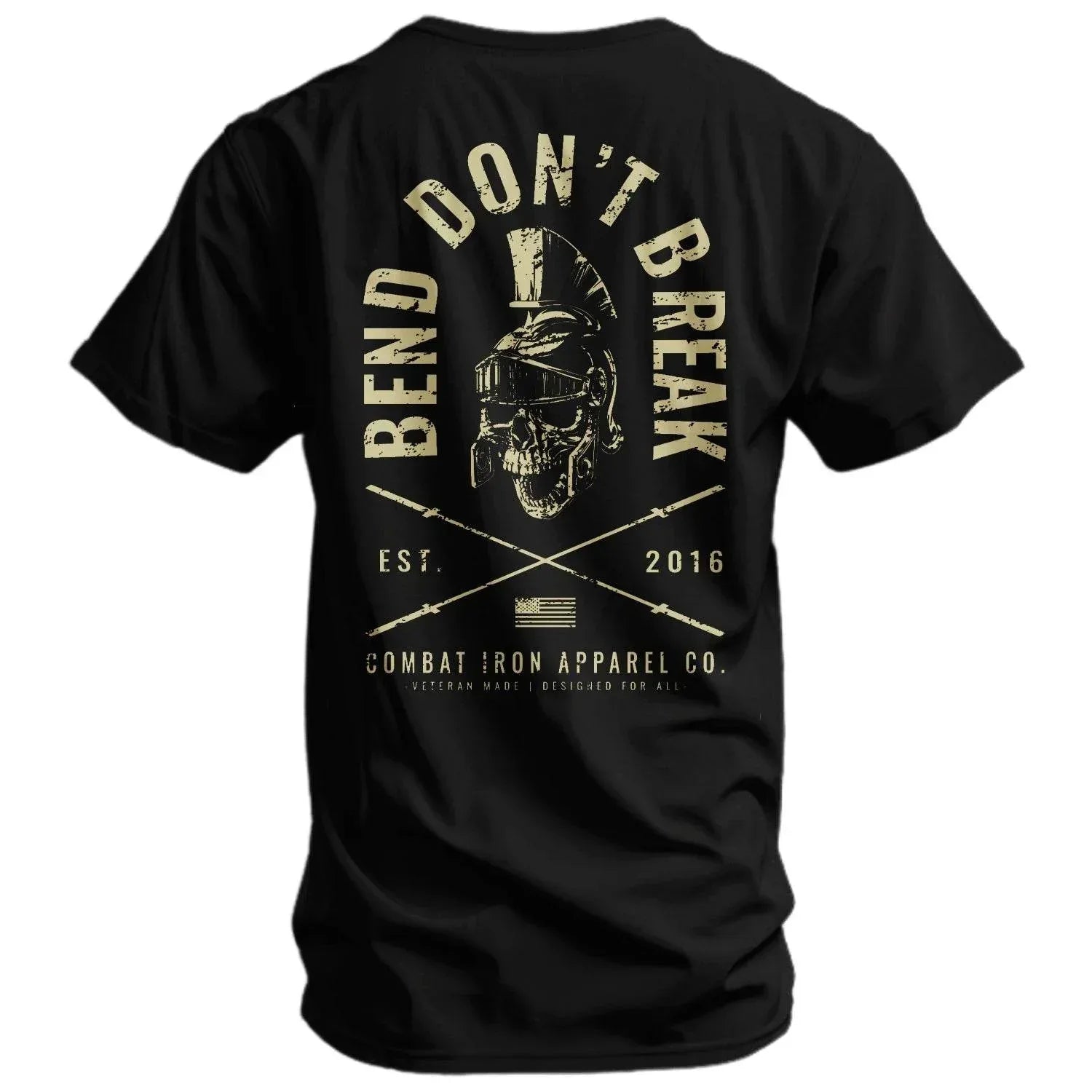 One Revolver Surfboards - Bend Don't Break Barbell Skull Men's T-Shirt GRAPHIC T-SHIRT