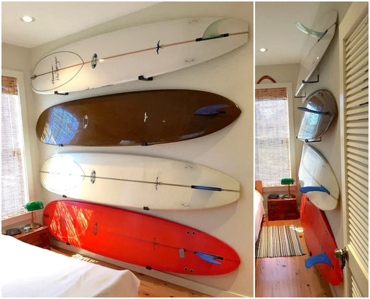 One Revolver Surfboards - Minimalist Surfboard Display Rack | Holds 30 lbs Wall Mounted
