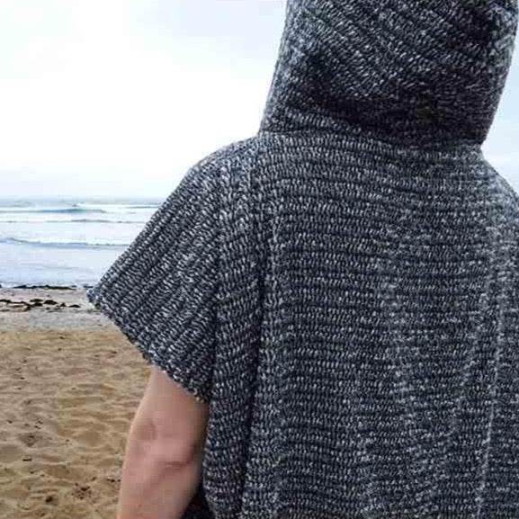 Surf Changing Poncho - Charcoal Black - One Revolver Surfboards