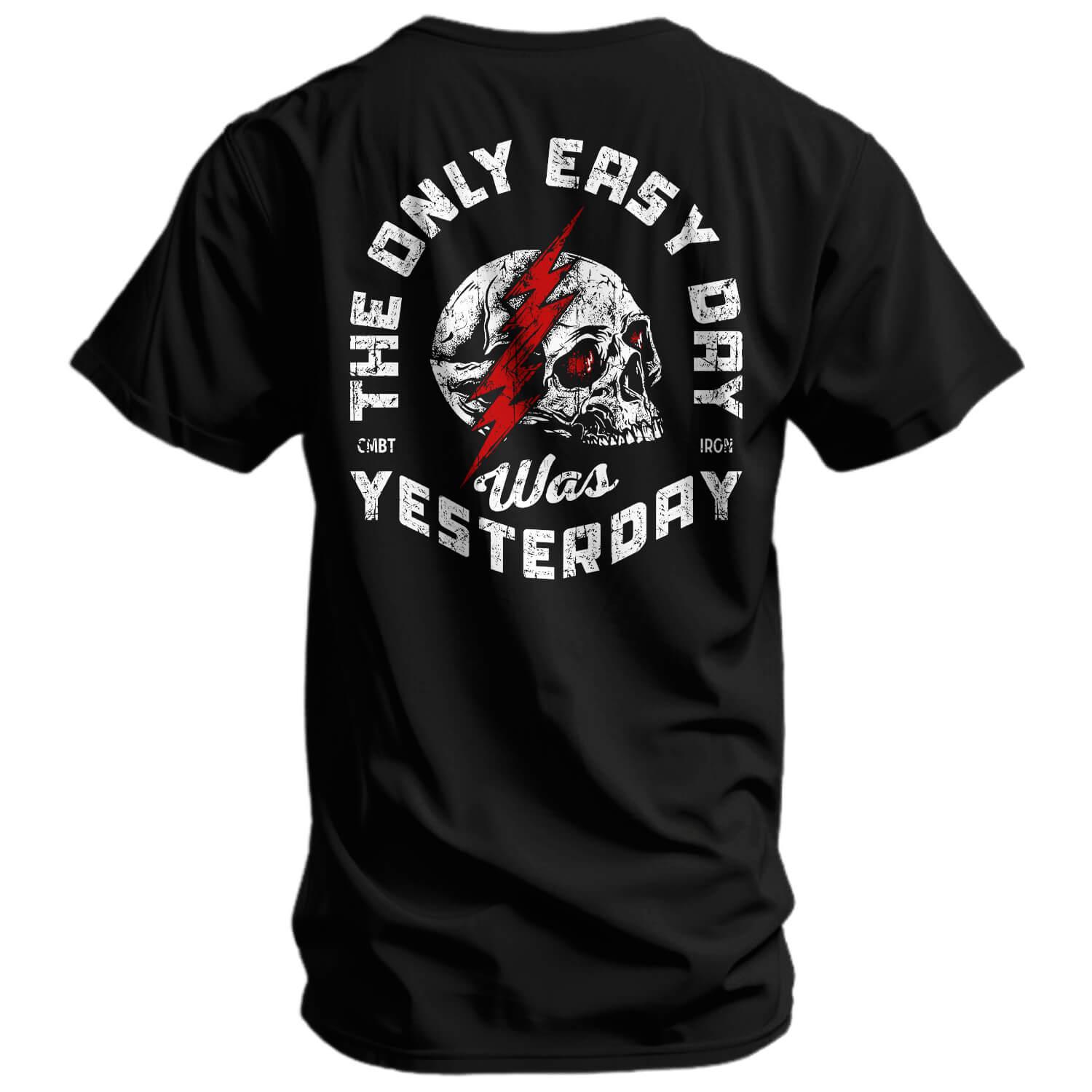 One Revolver Surfboards - Only Easy Day Was Yesterday Skull Men's T-Shirt GRAPHIC T-SHIRT