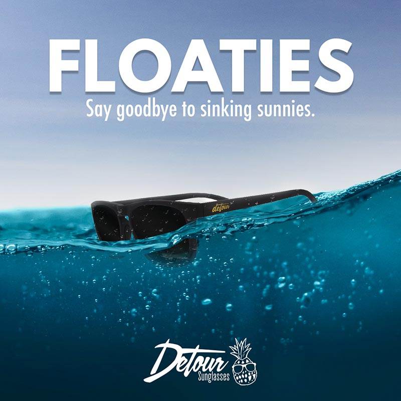 Floaties - Matte Black - Jet Black Polarized - One Revolver Surfboards