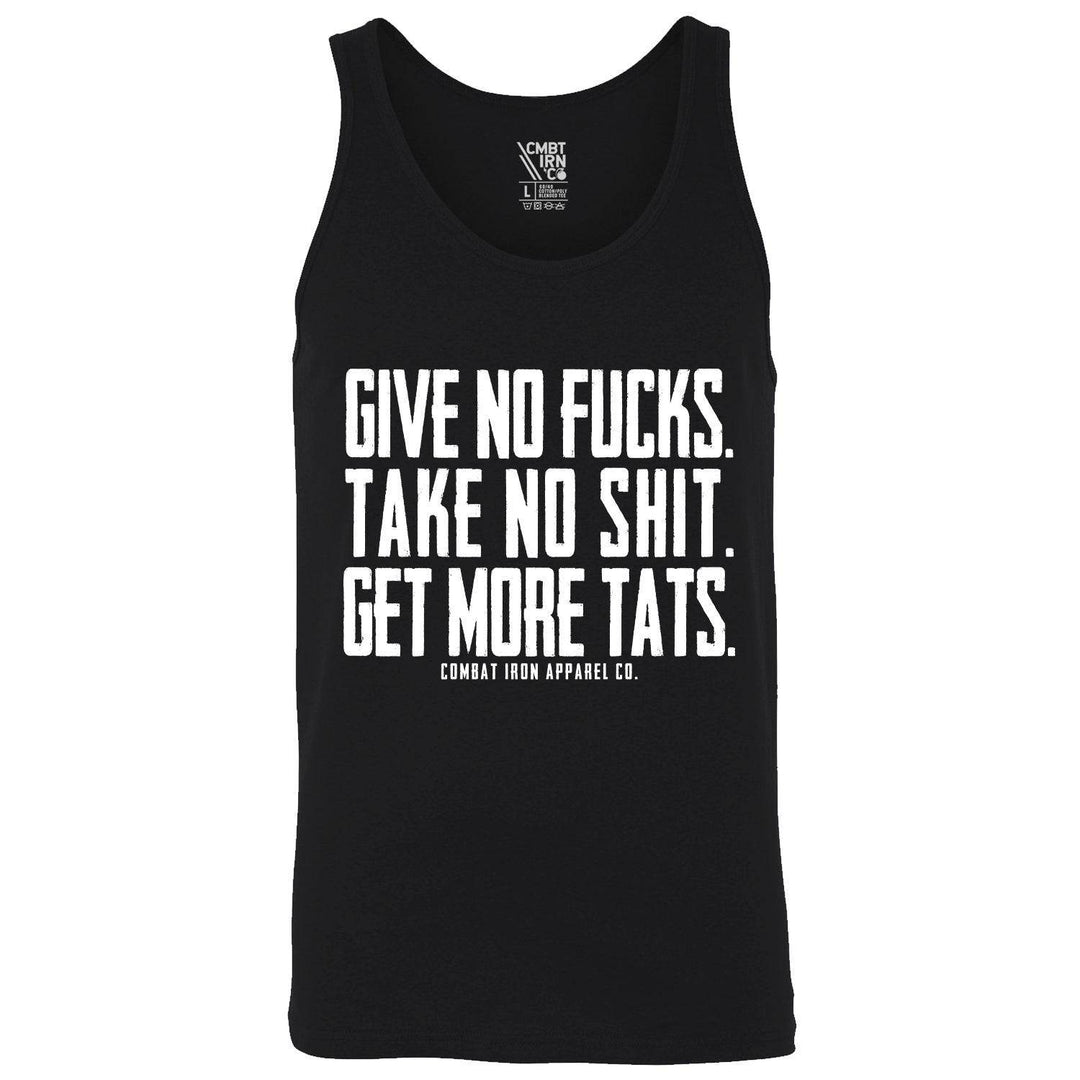 Give No Fucks. Take No Shit. Get More Tat's. Men's Tank - MEN'S TANK TOP - One Revolver Surfboards