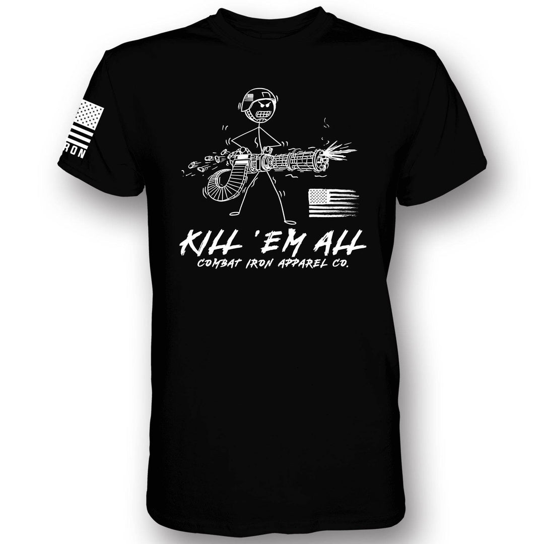 Kill Em' All Machine Gunner Men's T-Shirt - One Revolver Surfboards