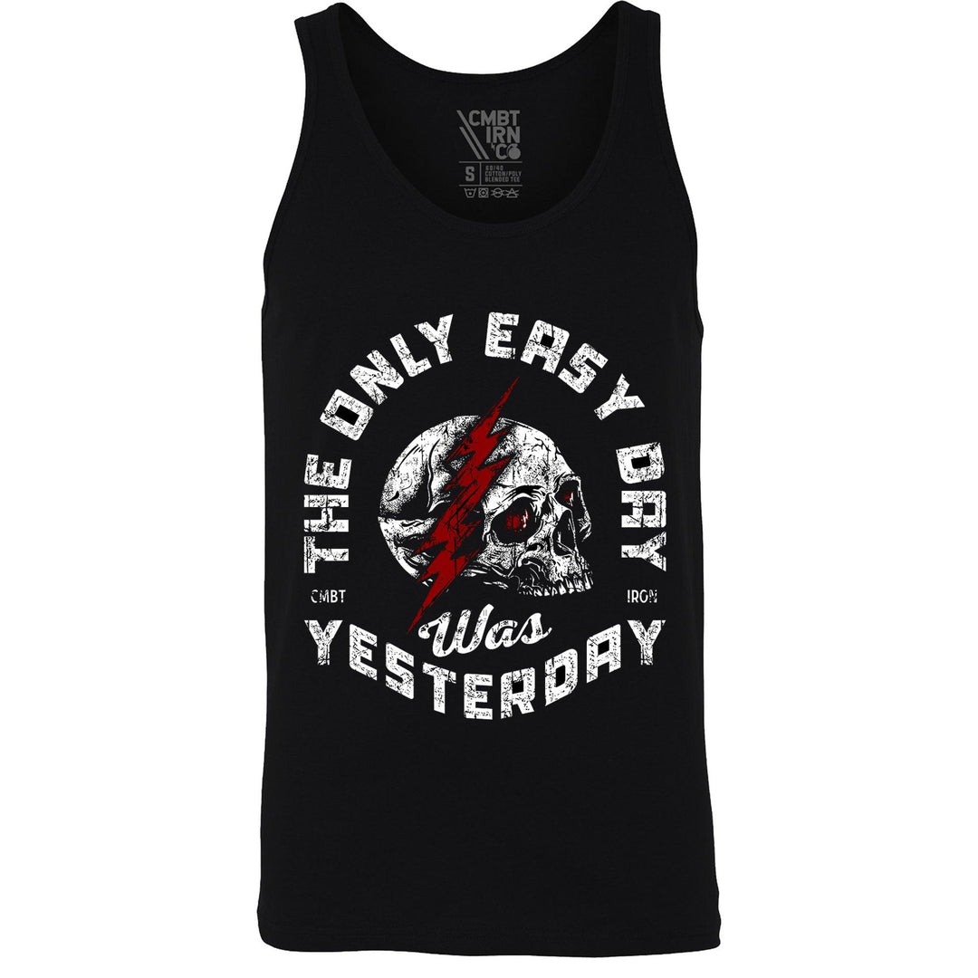 One Revolver Surfboards - Only Easy Day Was Yesterday Skull Men's Tank MEN'S TANK TOP