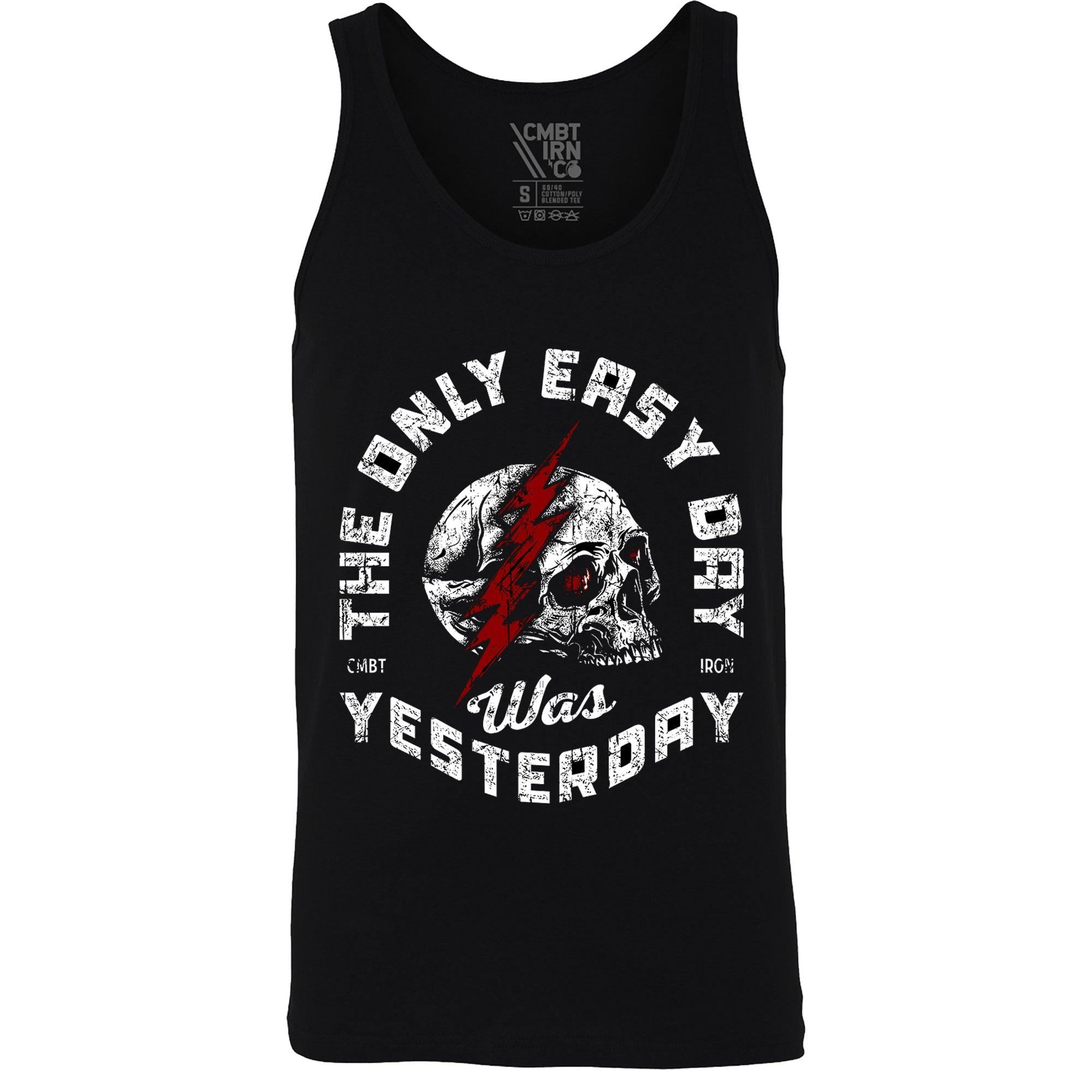 One Revolver Surfboards - Only Easy Day Was Yesterday Skull Men's Tank MEN'S TANK TOP