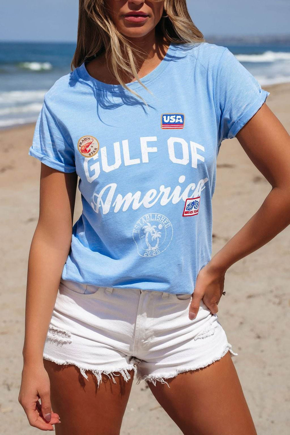 Blue Gulf of America Graphic Tee - FINAL SALE - One Revolver Surfboards