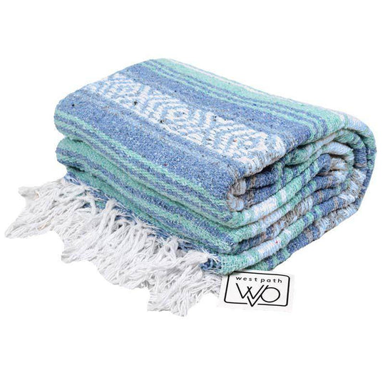 Mint Blue Ocean Mexican Falsa Yoga Blanket - One Revolver Surfboards