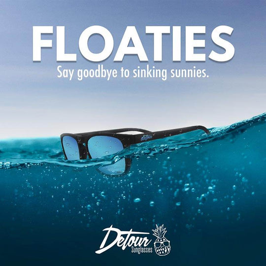 Floaties - Matte Black - Electric Blue Polarized - One Revolver Surfboards