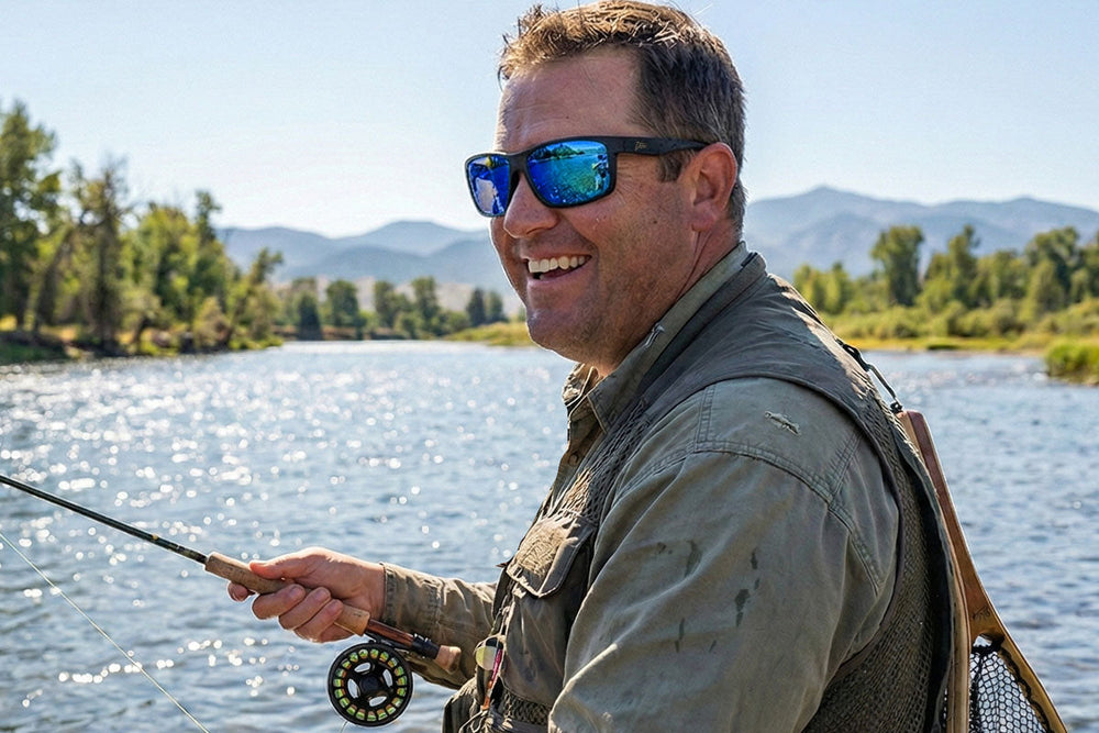 Breach XL - Matte Black - Deep Blue Polarized ANSI Z87+