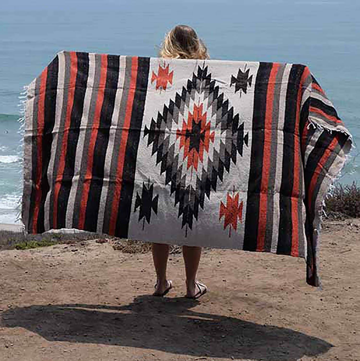 Tan Mexican Diamond Yoga Blanket - One Revolver Surfboards